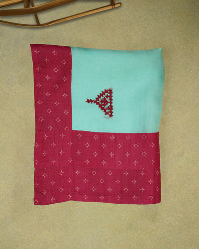 Rexona Organza Saree with Rani Arakku Kutch Work Design