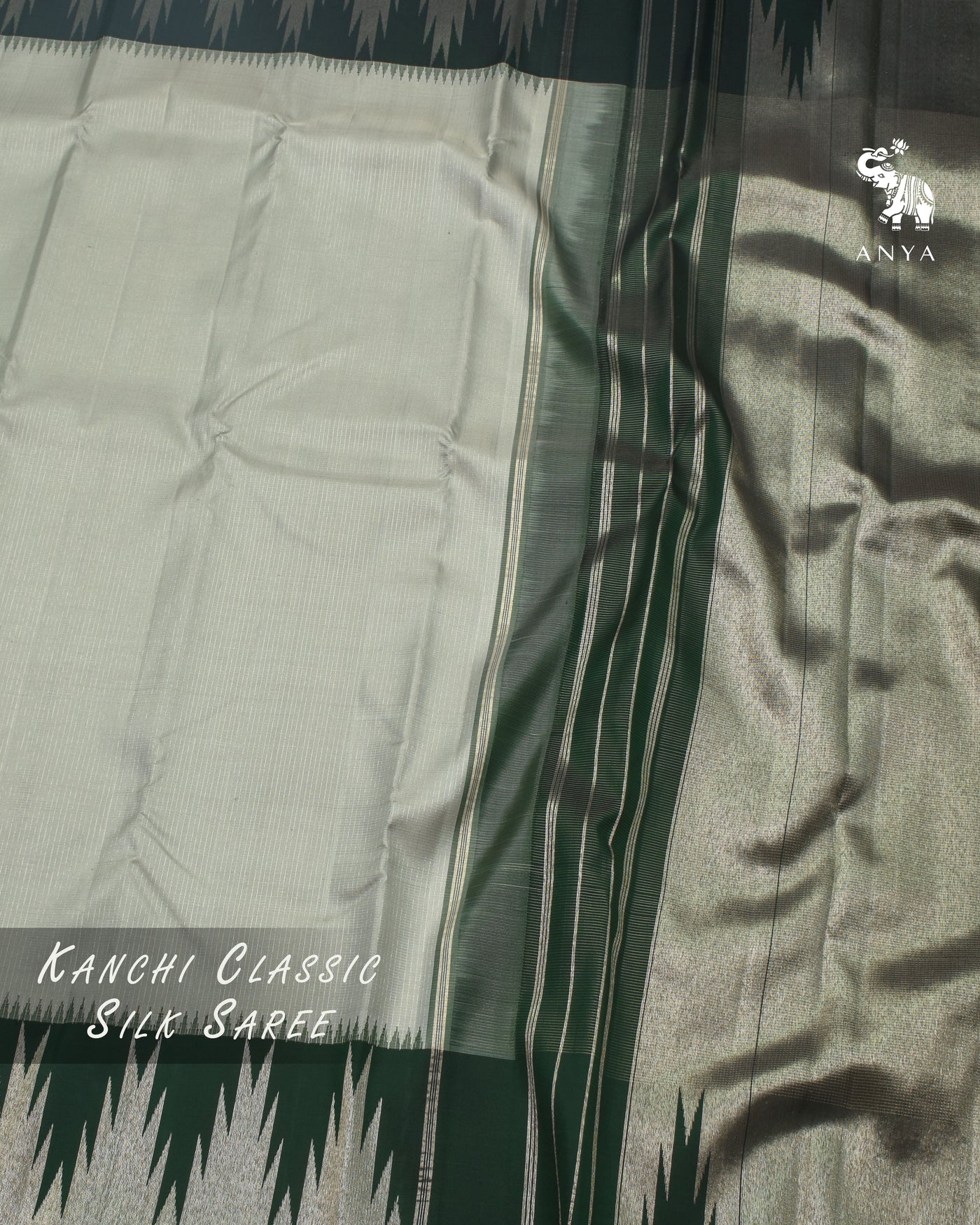 Grey Kanchi Classic Saree with Vairaoosi Checks Design