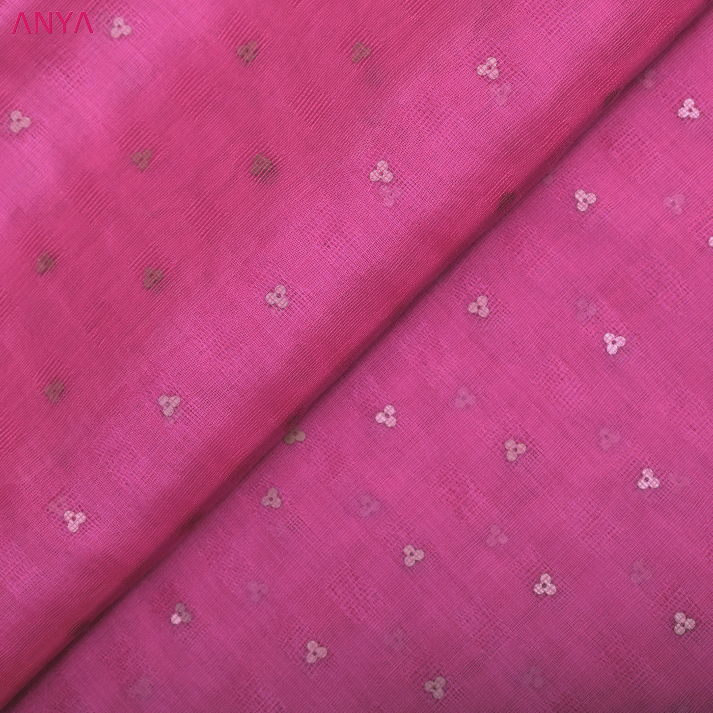 Rani Pink Bailu Fabric with Sequins Design