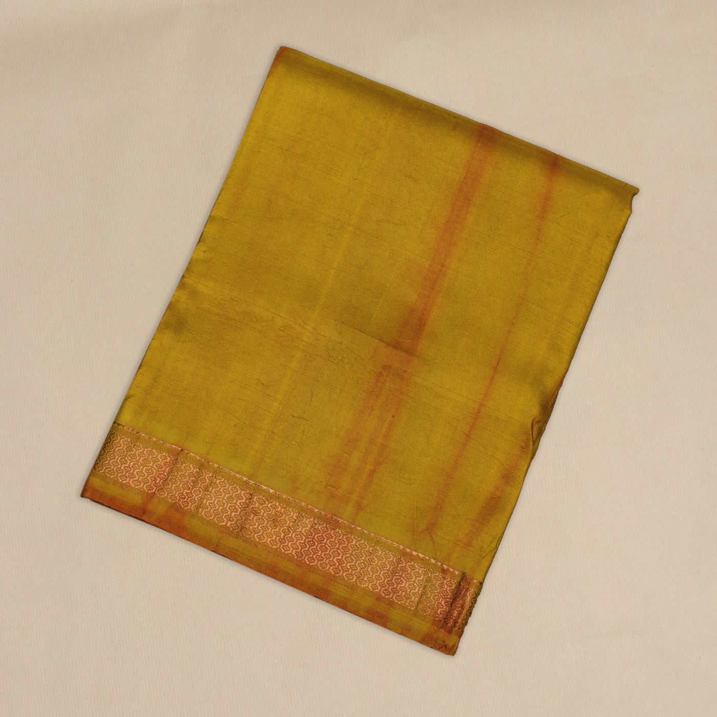 Mustard Shibori Kanchi Silk Dhoti