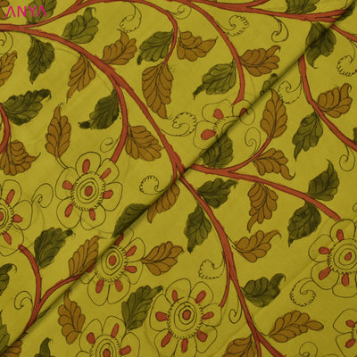 Samagha Green Pen Kalamkari Fabric