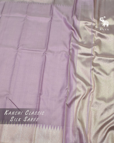 Lavender Kanchi Classic Saree with Vairaoosi Checks Design