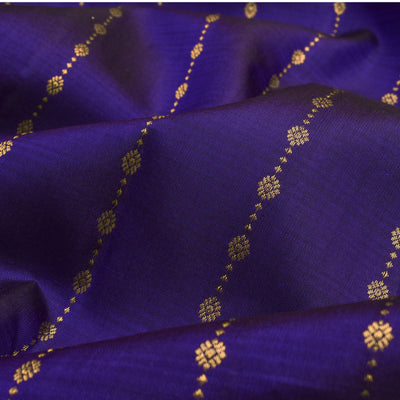 Ms Blue Kanchi Silk Fabric with Stripes Design