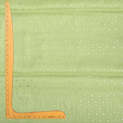 Light Green Bailu Fabric with Sequins Design