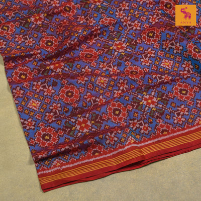 Blue Patan Patola Silk Fabric