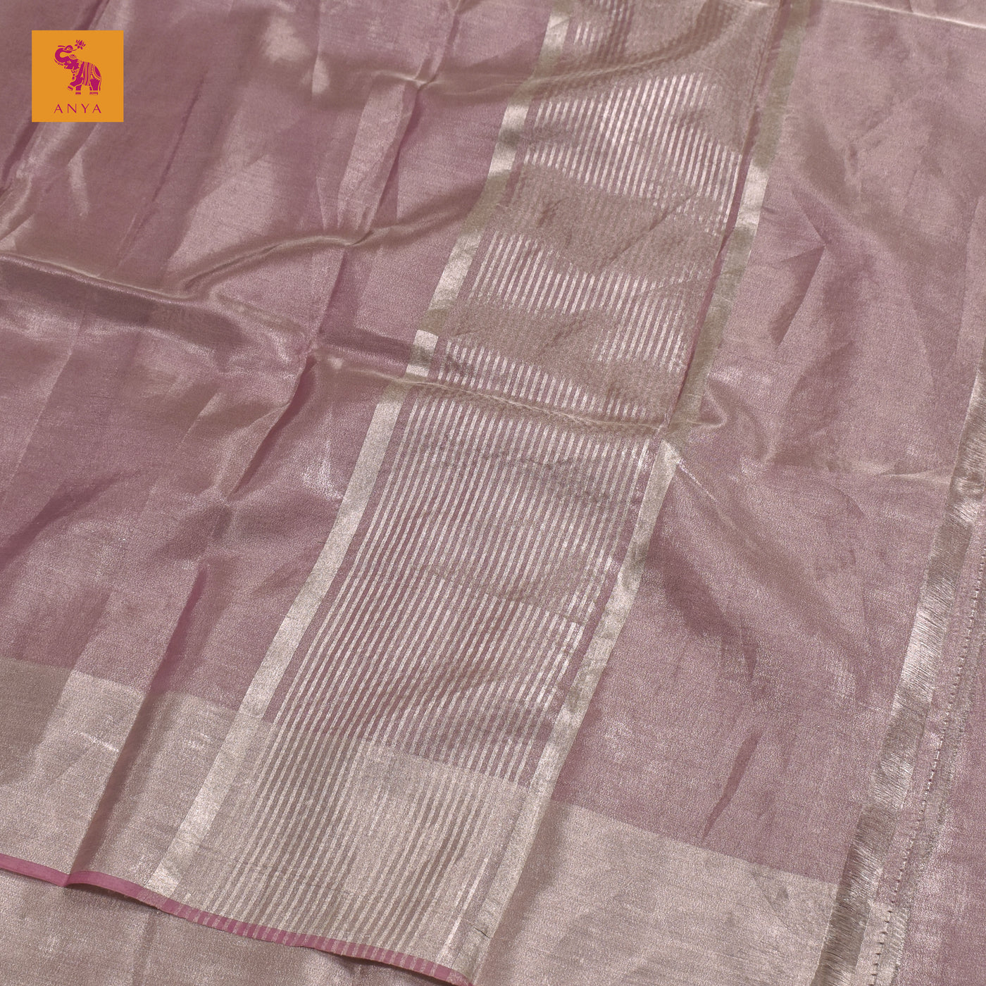 Onion Pink Banarasi Tissue Saree