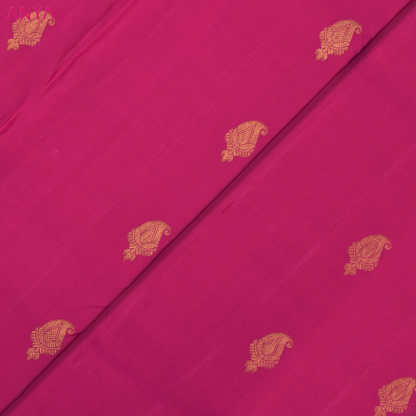 Rani Arakku Kanchi Silk Fabric with Mango Butta Design