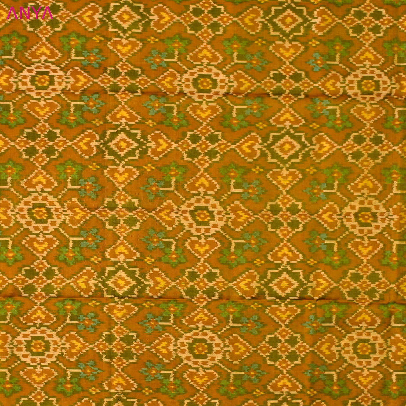 Mustard Patan Patola Silk Fabric