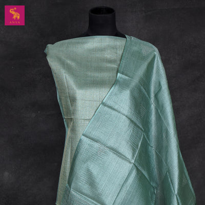 Pastel Blue Tussar Silk Salwar with Jacquard Design