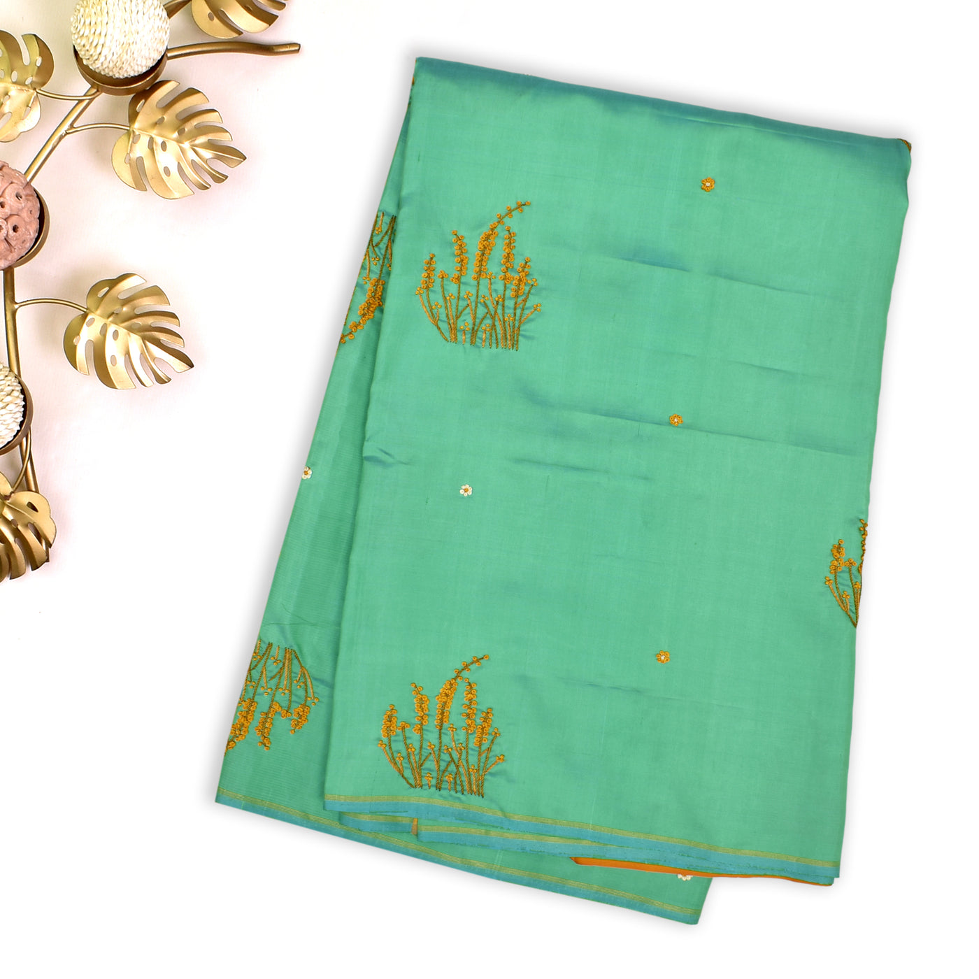 Rexona Green Embroidery Silk Saree