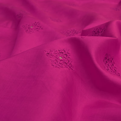 Pink Kanchi Silk Kutch Embroidery Fabric