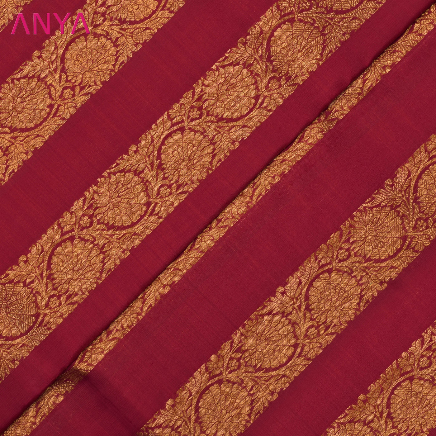 Kanchi Arakku Kanchi Silk Fabric with Kodi Creeper Design