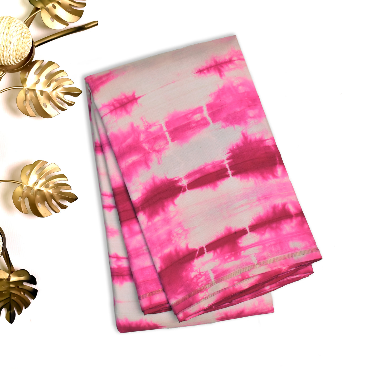 Off White Shibori Kanchi Silk Saree