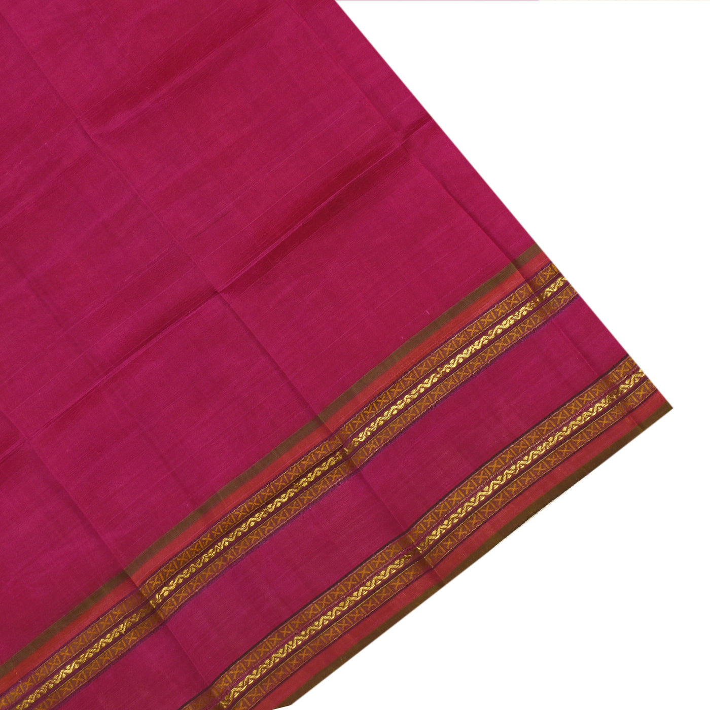 Off White Pen Kalamkari Kanchi Silk Saree with Floral and Checks Design
