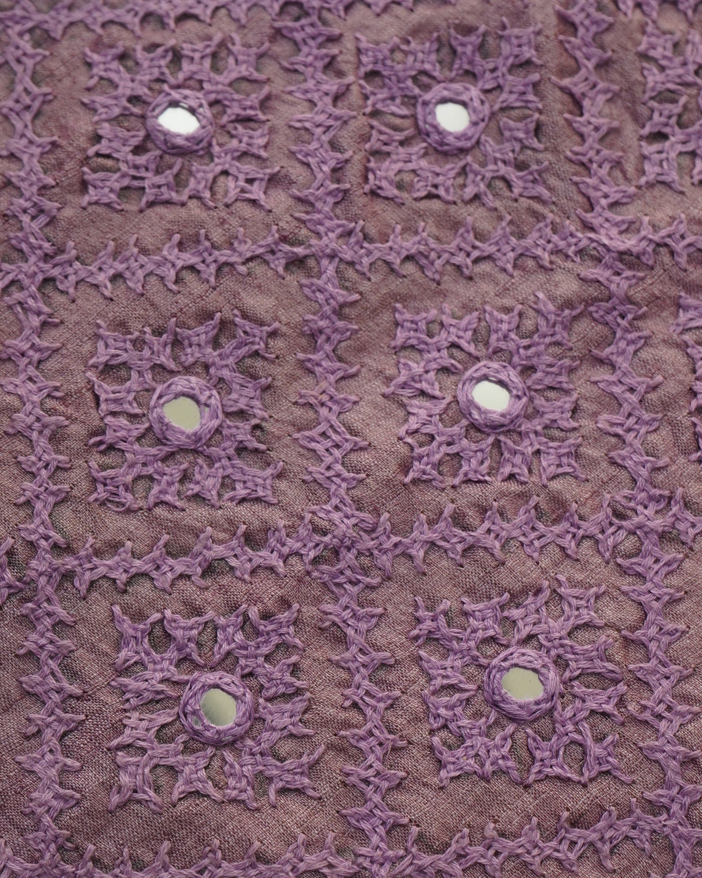 Lavender Tussar Kutch Work Blouse Fabric