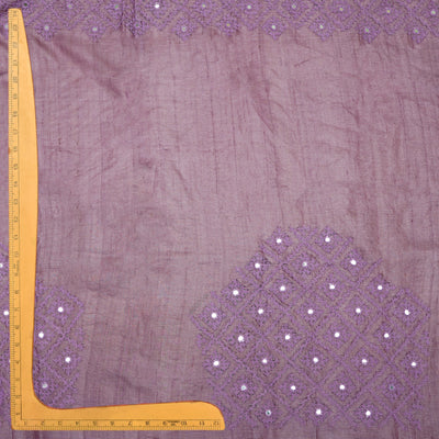 Lavender Tussar Kutch Work Blouse Fabric