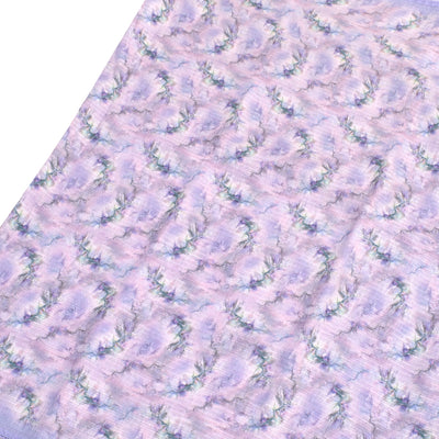 Lavender Linen Saree with Printed Design
