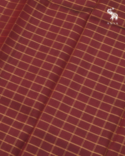 Kanchi Arakku Kanchi Silk Fabric with Zari Kattam Design