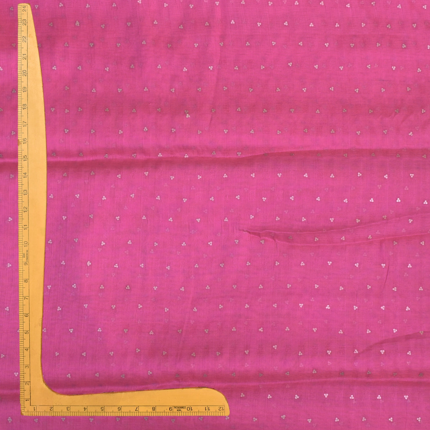 Rani Pink Bailu Fabric with Sequins Design