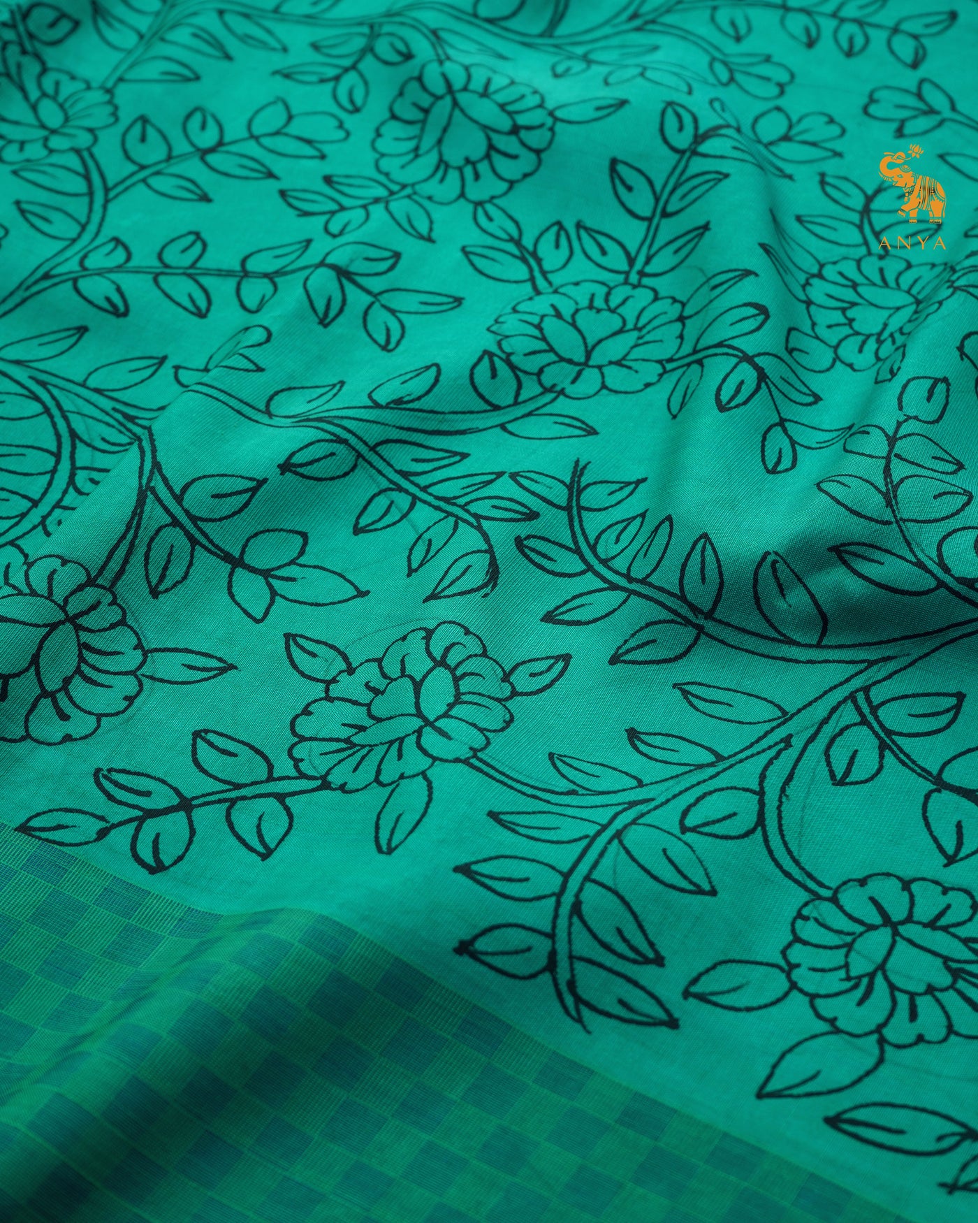 Rexona Pen Kalamkari Kanchi Silk Saree