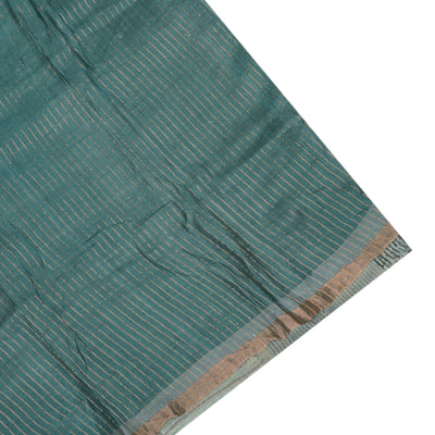 Grey Chanderi Saree with Kantha Work Design