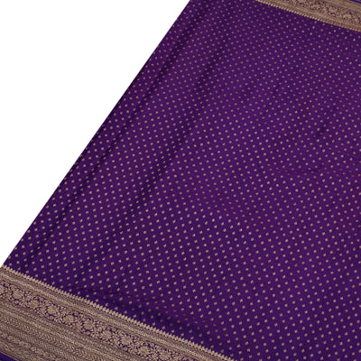 Violet Banarasi Silk Saree with Zari Butta Design
