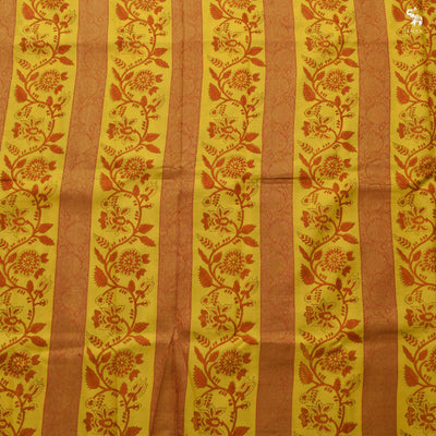 Mustard Printed Kanchi Silk Saree
