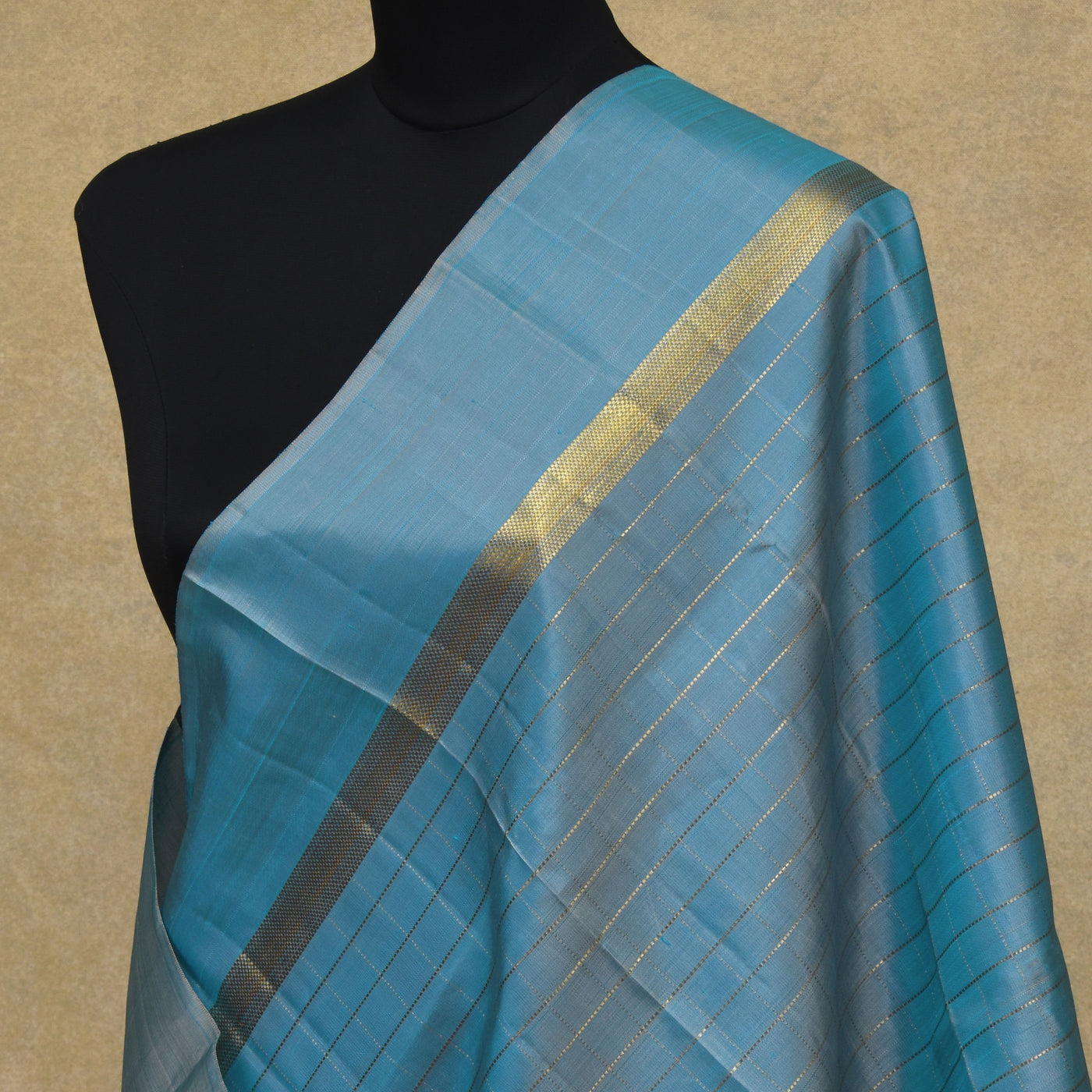 Tussar Anandha Kanchi Silk Dupatta with Zari Kattam Design