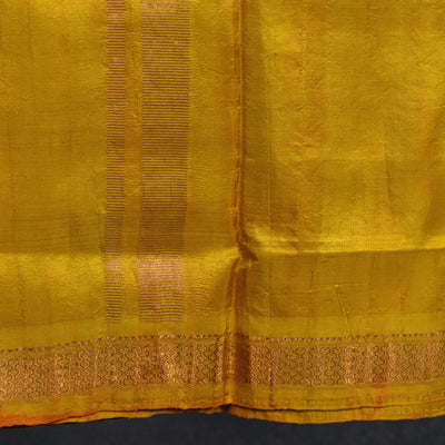 Mustard Shibori Kanchi Silk Dhoti