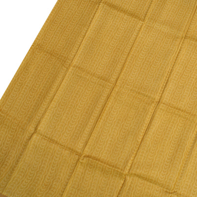 Yellow Tussar Silk Saree with Stripes Design