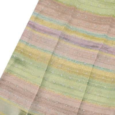 Multicolor Organza Silk Saree with Zari Butta Design