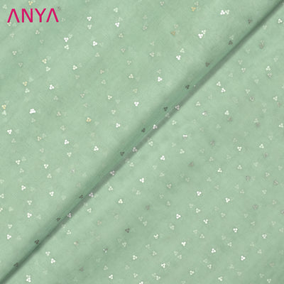 Baby Blue Bailu Fabric with Sequins Design