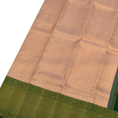 Onion Pink Kanchipuram Silk Saree with Zari Tissue Butta Design