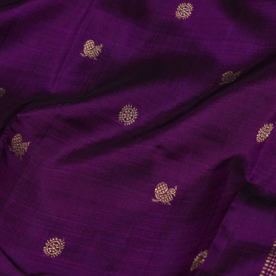 Magenta Kanchi Silk Saree with Zari Butta Design