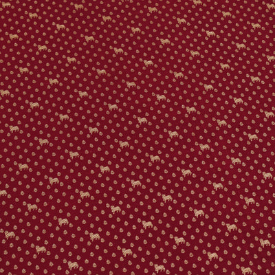 Maroon Georgette Banarasi Saree with Pichwai and Small Dots Zari Design