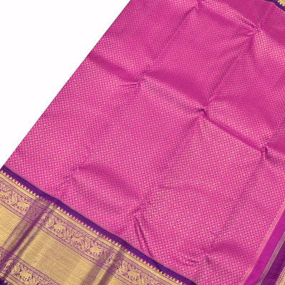 Magenta Kanchipuram Silk Saree with Small Zari Butta Design