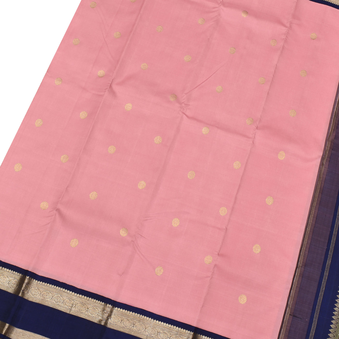 Pink Kanchipuram Silk Saree with Sakaram Butta Design