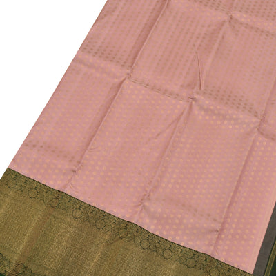 Light Pink Kanchipuram Silk Saree with Kamalam Butta Design