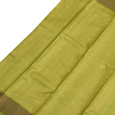 Samangha Green Tussar Silk Saree with Flower Butta Design