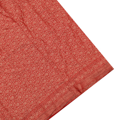Red Bandhani Banarasi Silk Saree