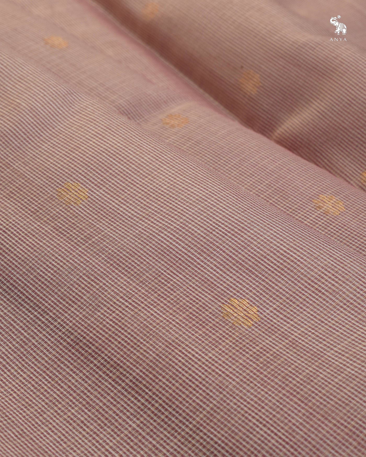 Onion Pink Sico Saree with Zari Butta Design