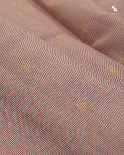 Onion Pink Sico Saree with Zari Butta Design