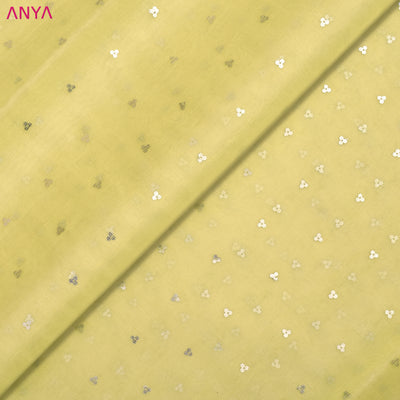 Light Yellow Bailu Fabric with Sequins Design