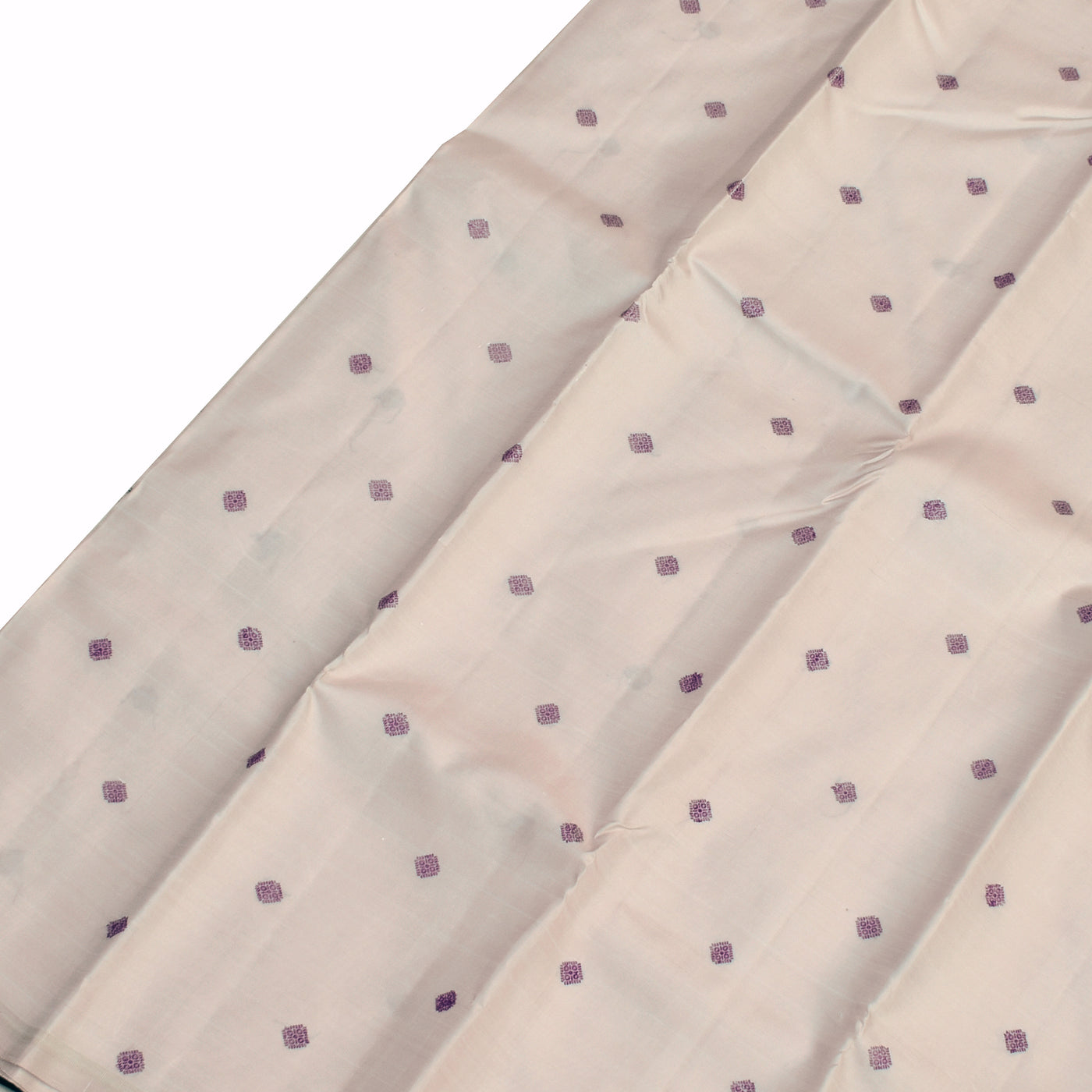 Off White Kanchipuram Silk Saree with Thread Butta Design