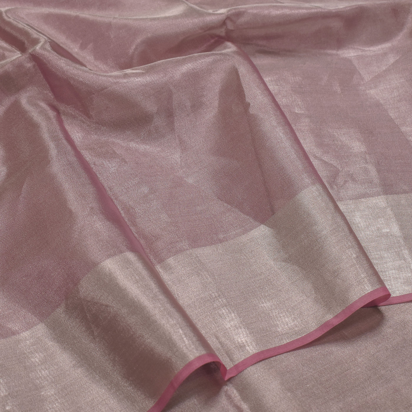 Onion Pink Banarasi Tissue Saree