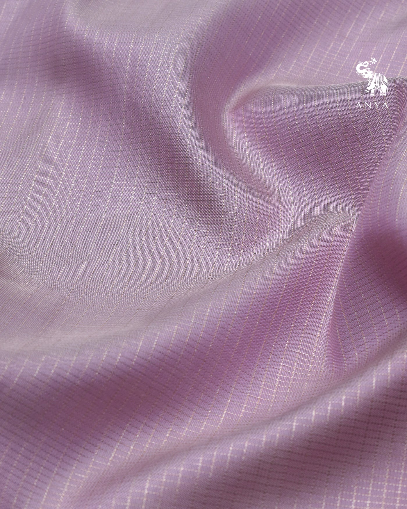 Lavender Kanchi Classic Saree with Vairaoosi Checks Design