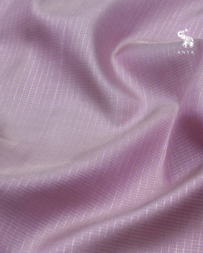 Lavender Kanchi Classic Saree with Vairaoosi Checks Design