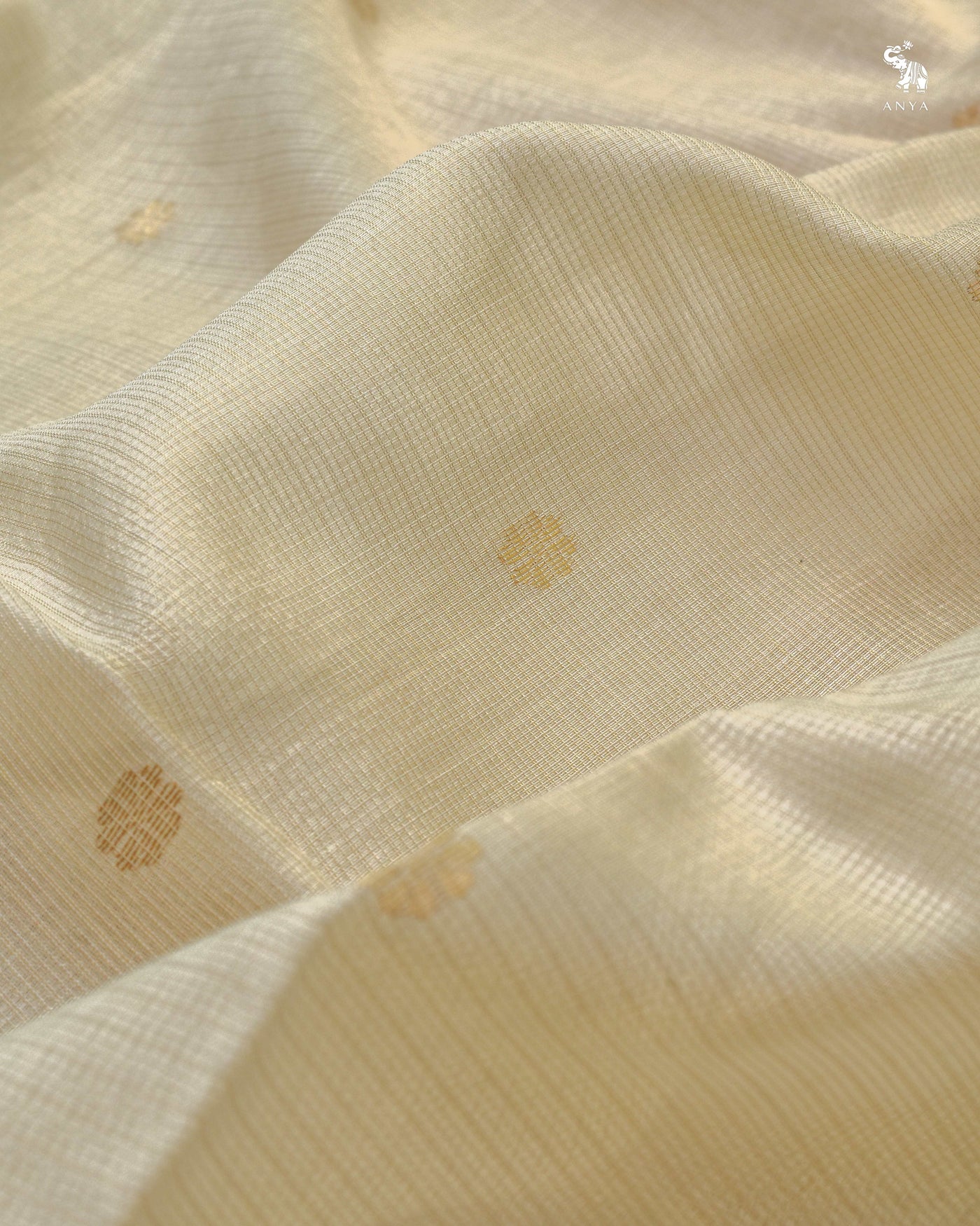 Off White Sico Saree with Zari Butta Design