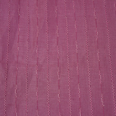 Rani Arakku Tussar Silk Fabric with Thread Lines Design