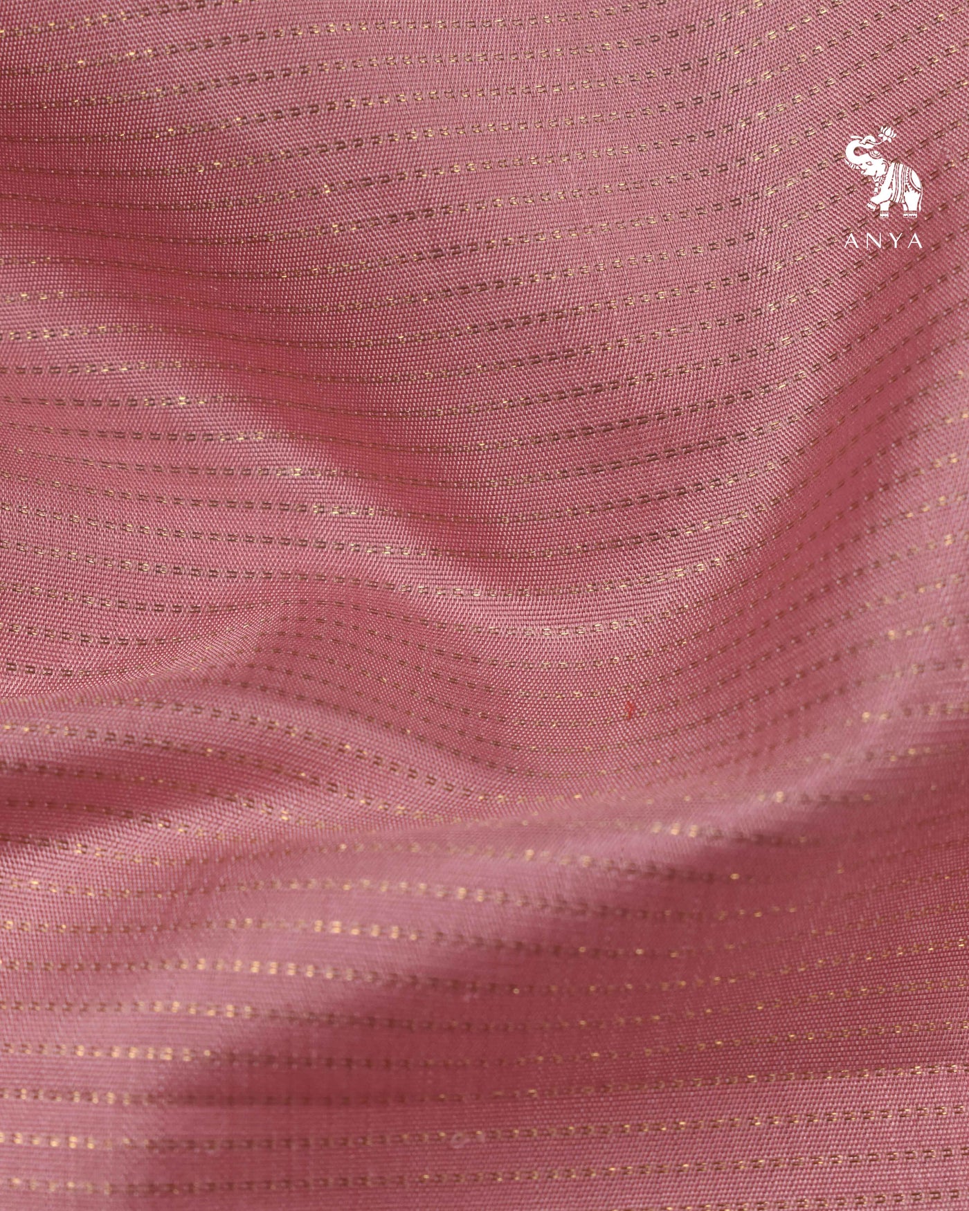 Onion Pink Kanchi Classic Saree with Vairaoosi Lines Design